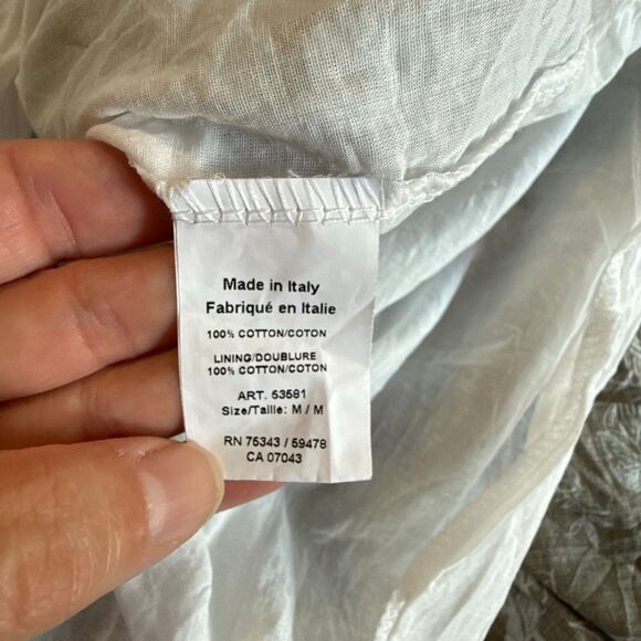 SAIPH womens Santorini knee length dress size medium made in Italy tiered bell s - Picture 9 of 15